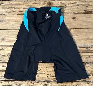 Beroy Men’s Size M Black/Blue Mens Padded Cycling Shorts NWOT